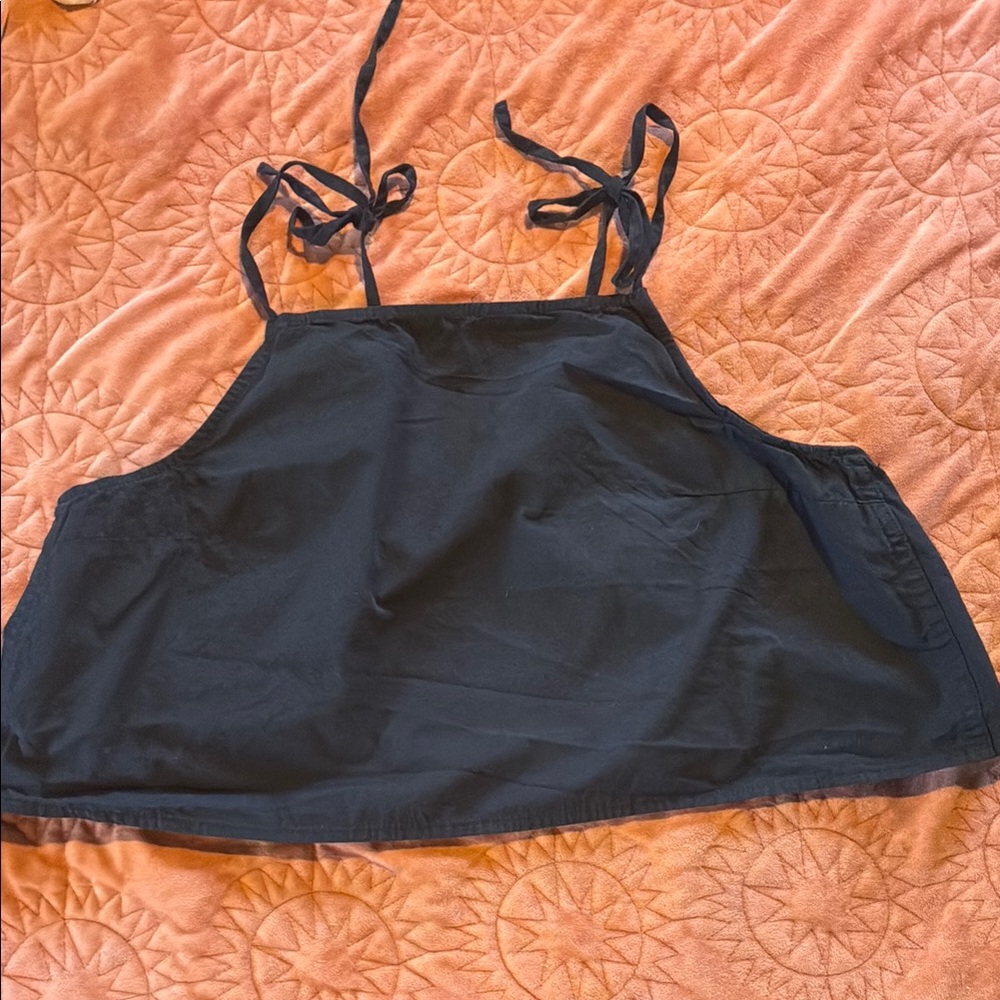 ARQ Black Lucy Tie Strap Tank Small